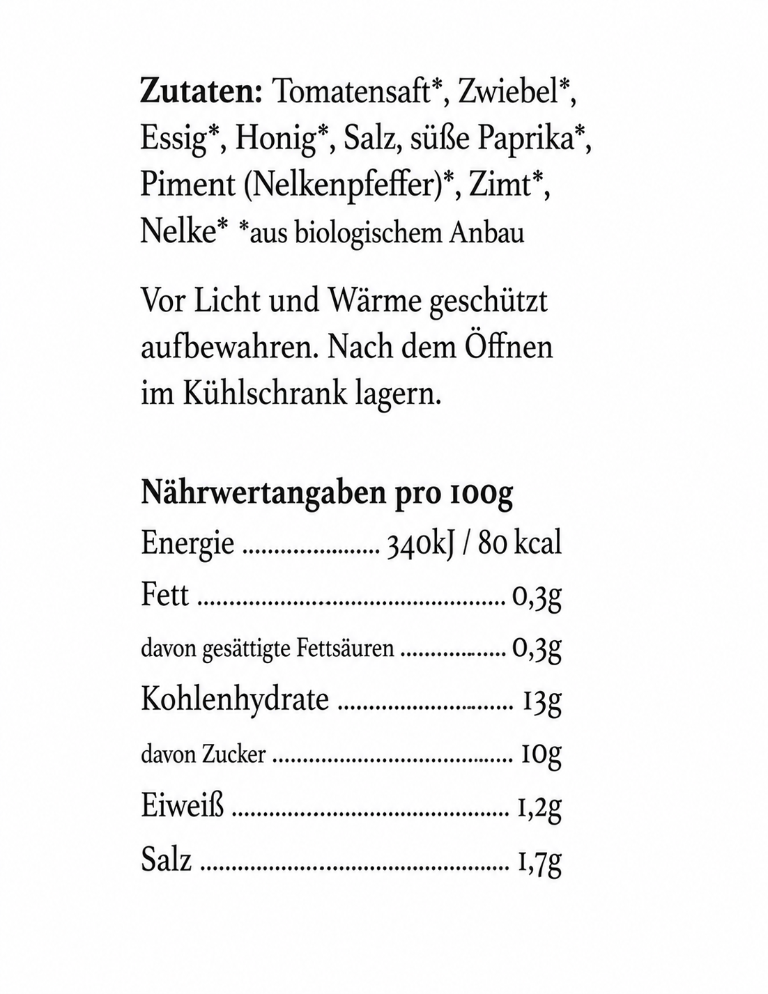 BIO Tomaten Ketchup mit Honig 300g