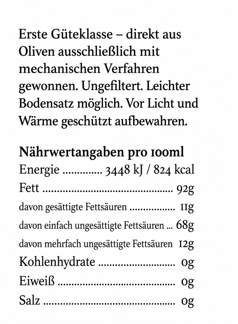 BIO Olivenöl Nativ Extra 